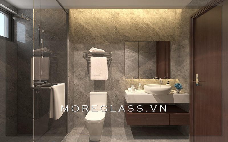 thiết kế phòng tắm kính đẹp